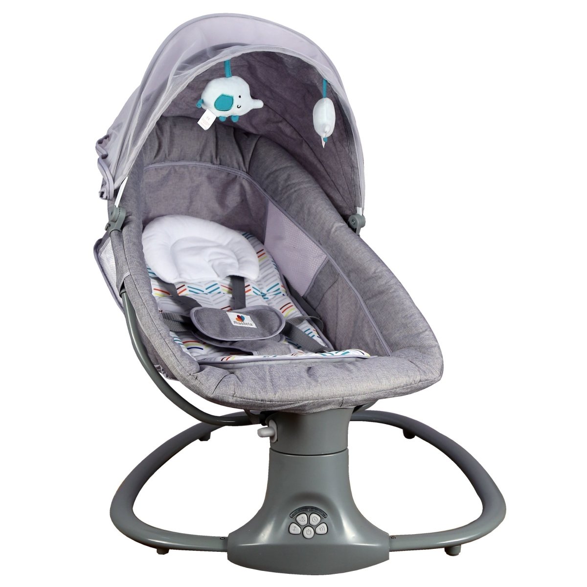 MASTELA 3 IN 1 DELUXE MULTI FUNCTIONAL BASSINET SWING GREY MRGTOYS