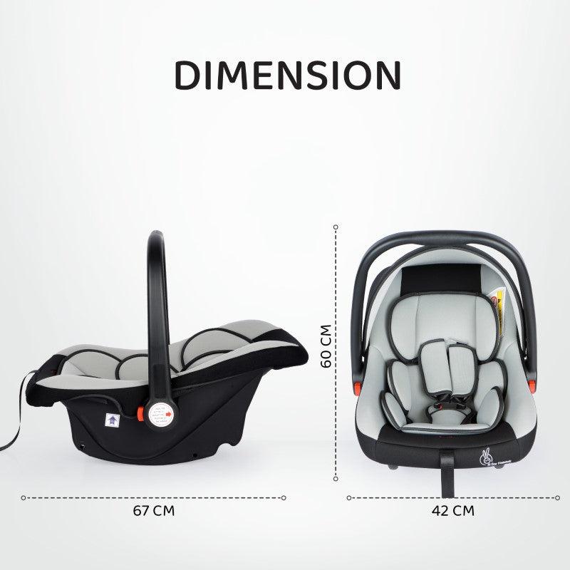 R for Rabbit Picaboo 4 in 1 Multipurpose Baby Carry Cot Cum Car Seat, Removable & Washable Cover, 3 Point Safety Belt, 4 position handle adjustment