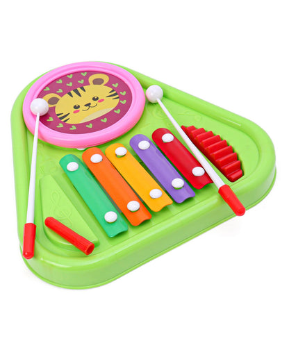 Prime 3 in 1 Drum & Xylophone Band Set - (COLOR MAY VERY)