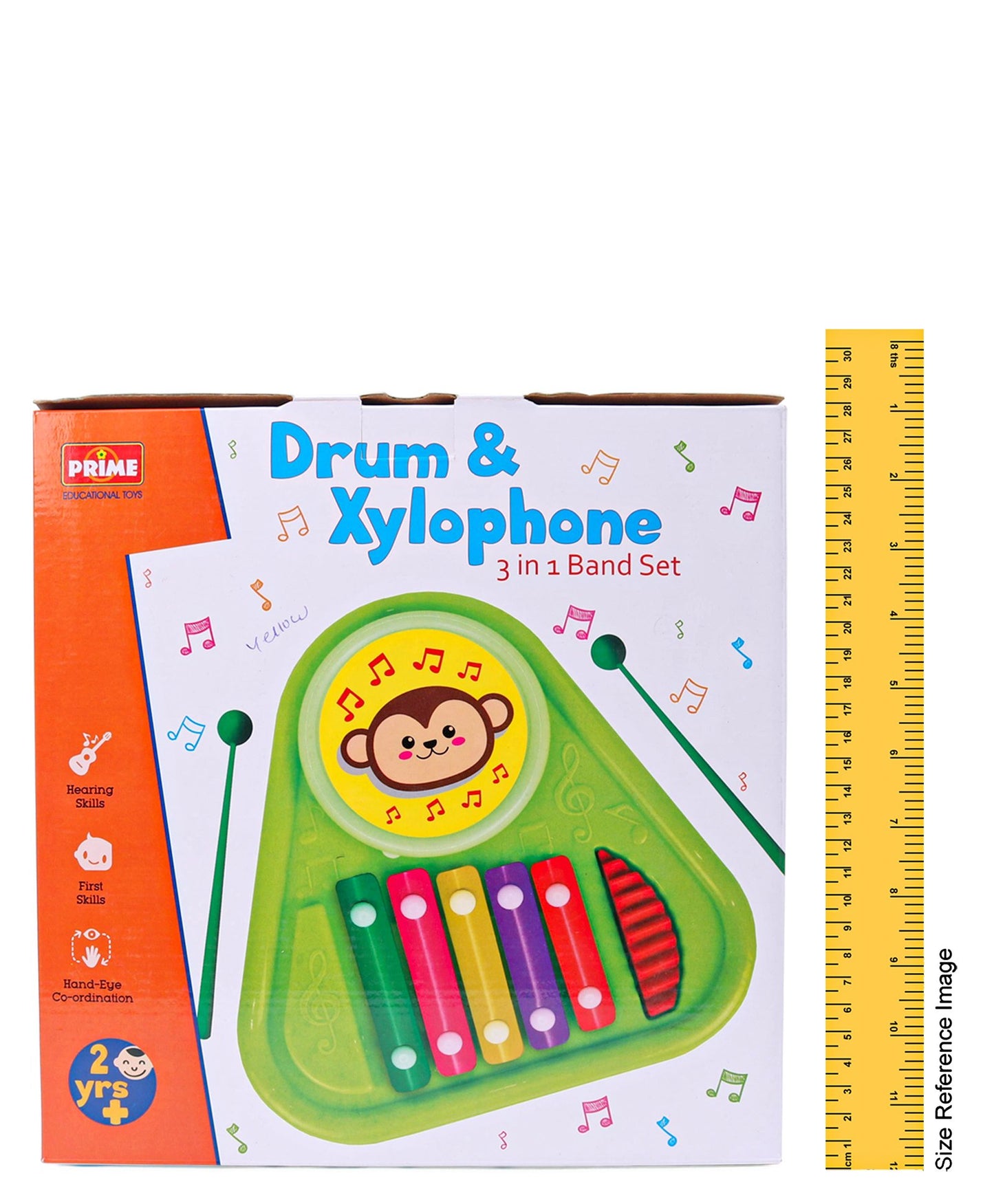 Prime 3 in 1 Drum & Xylophone Band Set - (COLOR MAY VERY)