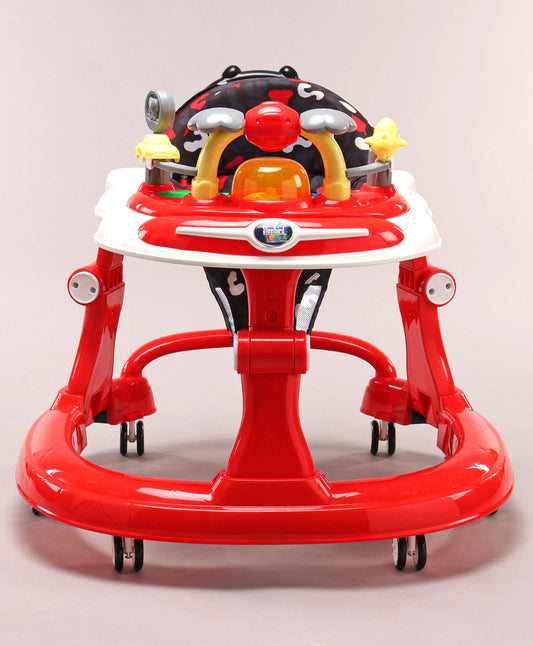 Steelbird Musical Baby Walker with Fun & Learning -Red