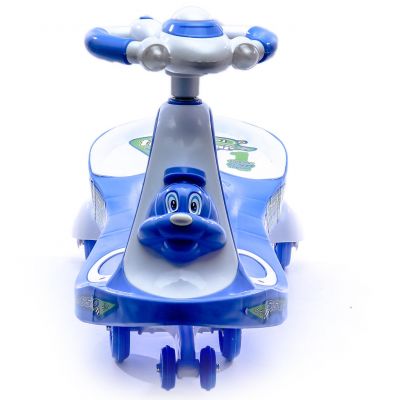 Playtool Twist and Swing Teddy Car Ride Ons for Kids-Indoor and Outdoor Play Area Teddy Twister / Magic Car Blue White