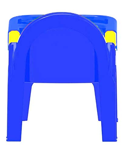 Prima Detachable Baby Desk Plastic Chair 130 | Swings | High Chair | Eating | Feeding | Study | Kids |Blue yellow| Toddlers Booster Seat with Safety Tray for 6 Months to 5 Years Age Kids - MRGTOYS