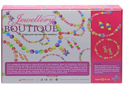 EKTA Jewellery Boutique (Sr), Create Your Own Designer Jewellery, Making Activity Game for Girls, Multi Color, Acrylic