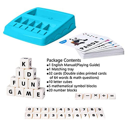 Word Builder/Spelling Games for Kids Education by Quirky Little Things, Brain Games for Kids with 2 in 1 Matching Letter Game (Word Builder)