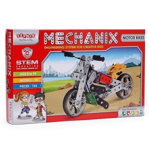 Mechanix Motorbikes ,Bike Toys,Car toys, Building blocks, Construction set,for 6+ yrs boys and girls,Metal,Multicolor