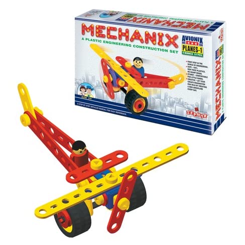 MECHANIX Plastic Planes 1, Building blocks, for 3+ yrs boys and girls, Construction toy, Fun & Role Play toy - Multicolor