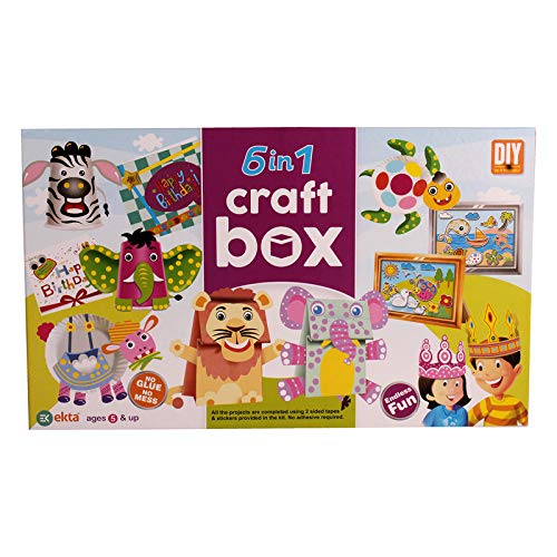 Ekta 6 in Craft Box, Paper Making Toy for Both Boys and Girls, Multicolor, Exciting Game for Children Multicolor