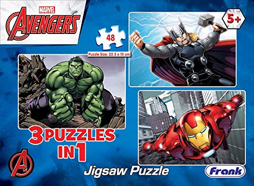 Frank Marvel Avengers Puzzles - 48 Pieces 3 in 1 Jigsaw Puzzles for Kids for Age 5 Years Old and Above