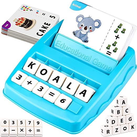 Word Builder/Spelling Games for Kids Education by Quirky Little Things, Brain Games for Kids with 2 in 1 Matching Letter Game (Word Builder)