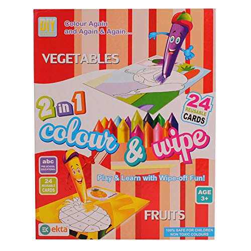 Ekta 2 in 1 Colour & Wipe (Fruits + Vegetable) Multicolor