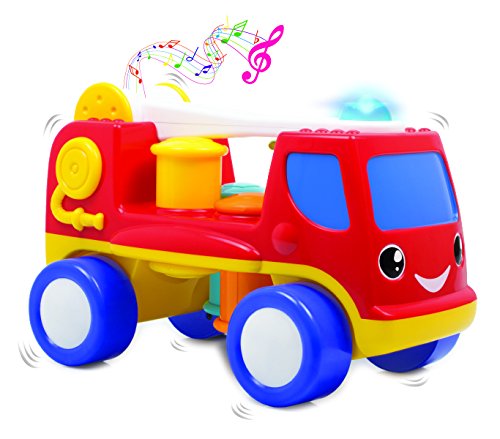 Giggles - Peg Basher Fire Engine, Hammer learning toy for kids, Light & Sound, 12 months & above, Infant and Preschool Toys