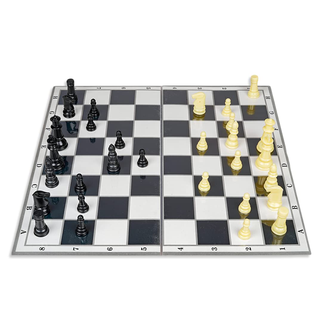 Ratna's 2 in 1 Classic Game Chess and Business Popular for Kids to Enhance Their Thinking Skills, Concentration, Attention Span Building, Hand Eye Coordination etc with Coins