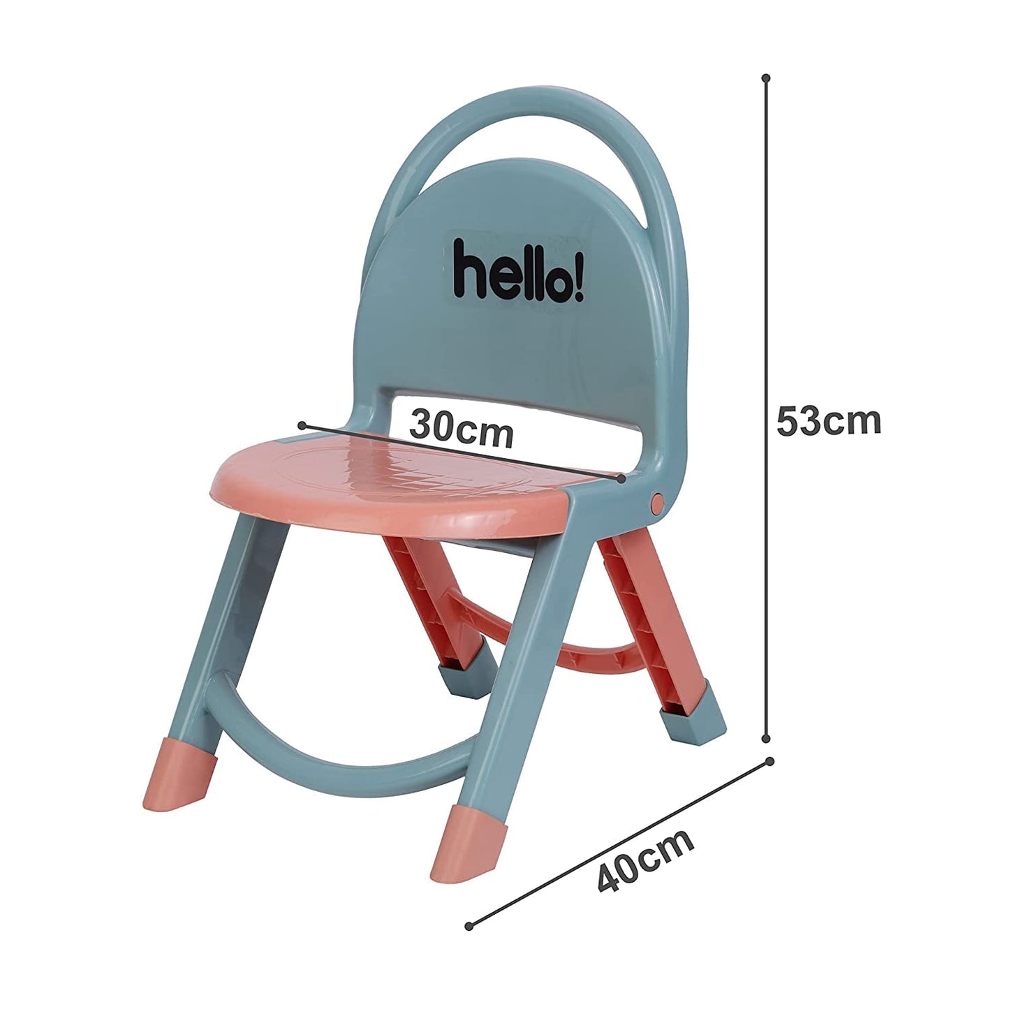 Sturdy Kids Foldable Chair with Back Support Strong and Durable Plastic Chair for Kids(Weight Capacity 80 Kg Can Be Use by Adult Also) - MRGTOYS