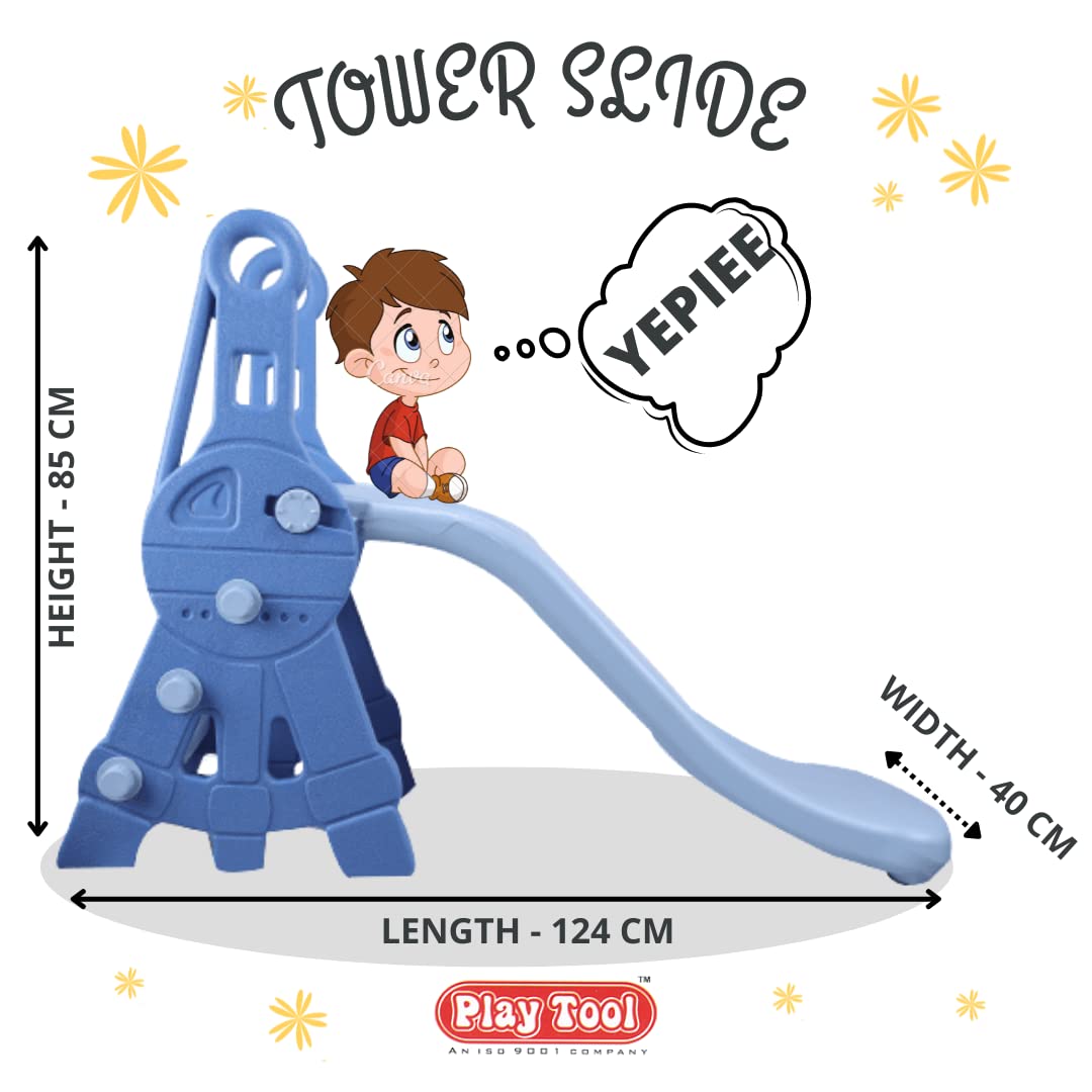 Slider for Kids - Tower Freestanding Slide in Garden Sliding for Baby - Easy to Assemble and Use - Indoor and Outdoor Use - Age 1 to 6 Years - Best Birthday Gift - MRGTOYS