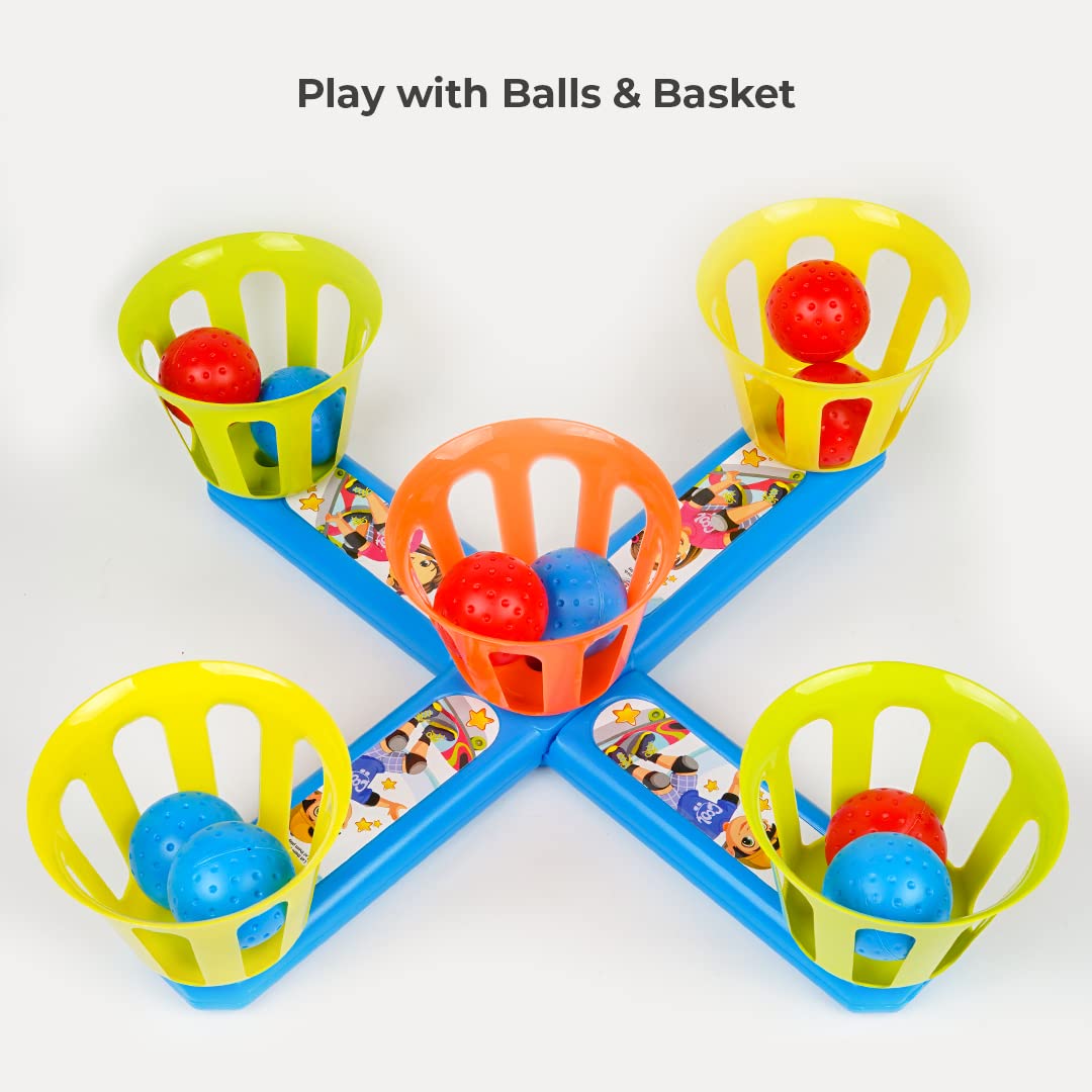 Ratna's 2 in 1 Basket & Bottle Ring toss Party Game for Kids and Adults