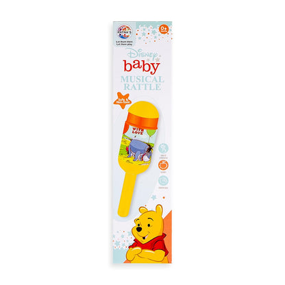 Ratna's Disney Musical Rattle Winnie The Pooh Colorful Attractive Plastic Non Toxic Grab & Shake Sound Rattle for New Born and Infants Multicolour