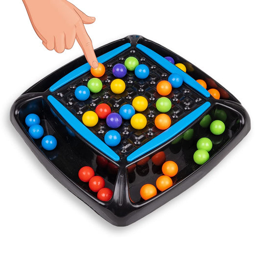 RATNA'S Double Trouble Colourful Rainbow Ball Matching Board Game for 2 to 4 Players Family Game