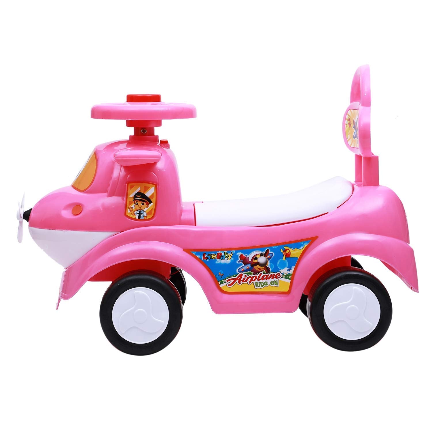 Airplane Ride on Scooter for Kids 1 to 5 Years Old Kids (Pink) - MRGTOYS