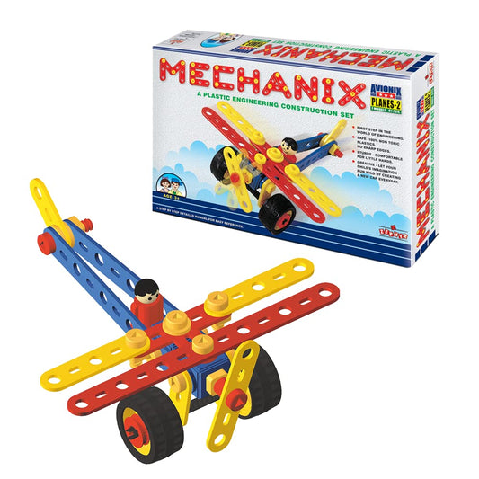 Mechanix Plastic Mechanix Planes 2, 7 Models Educational, Stem Learning, Building And Construction Toy, Age 3 To 8 Boys And Girls,Multicolor