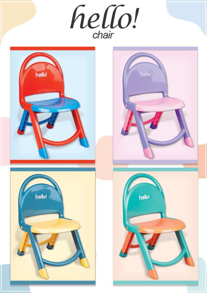 Sturdy Kids Foldable Chair with Back Support Strong and Durable Plastic Chair for Kids(Weight Capacity 80 Kg Can Be Use by Adult Also) - MRGTOYS