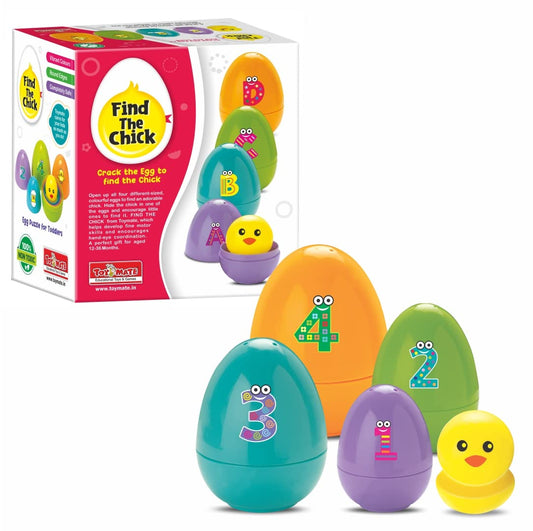 Toymate Find The Chick in Egg Nesting Toy - Helps in Motor Skills & Early Development Montessori Toy Games for Toddlers 1+ Years