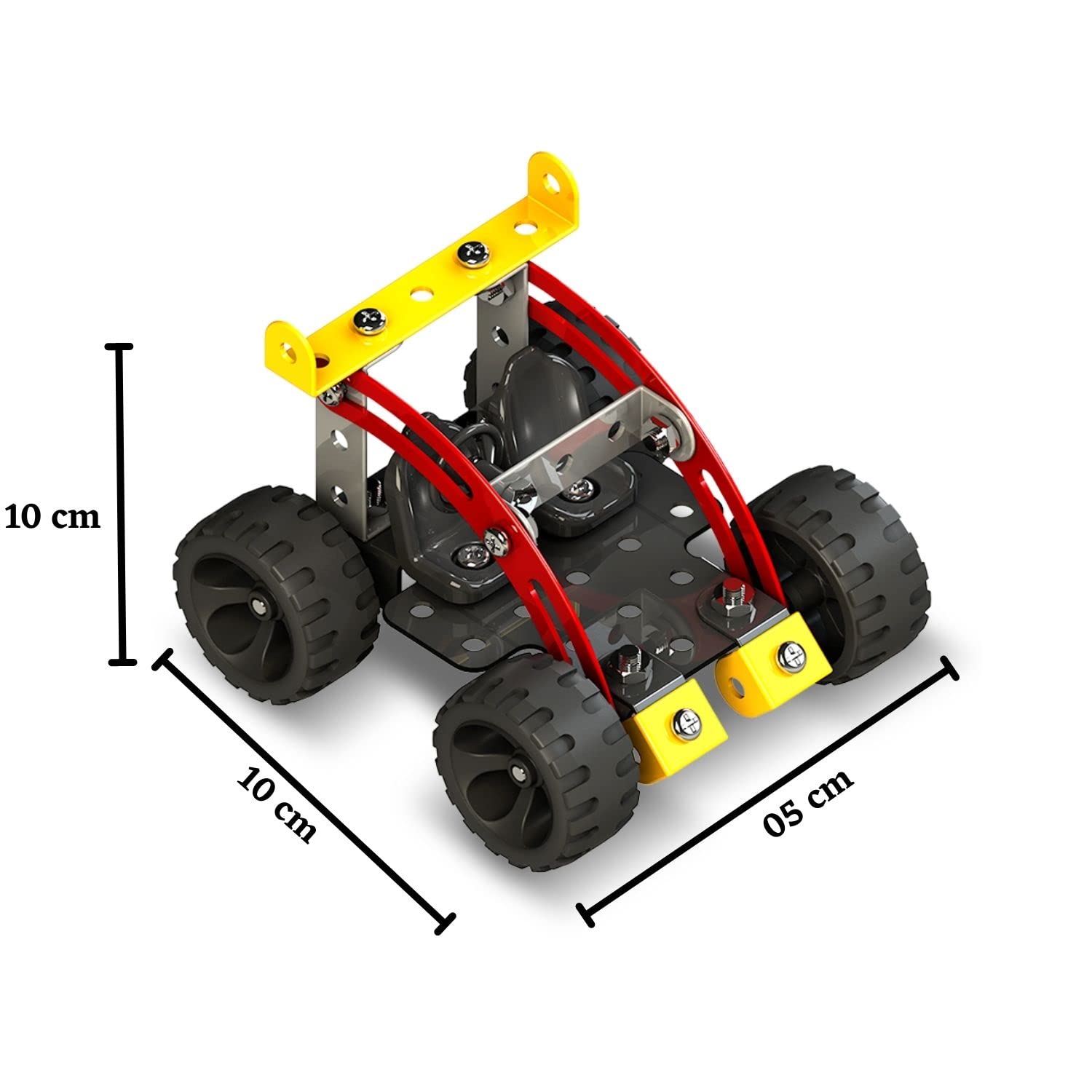 MECHANIX Monster Buggies Toy, Enhancing Practical Education, STEM Learning, Mechanical Skills and Creativity Age 8 to 99 Unisex (Black, Multicolour), 75 Pieces, for Kid