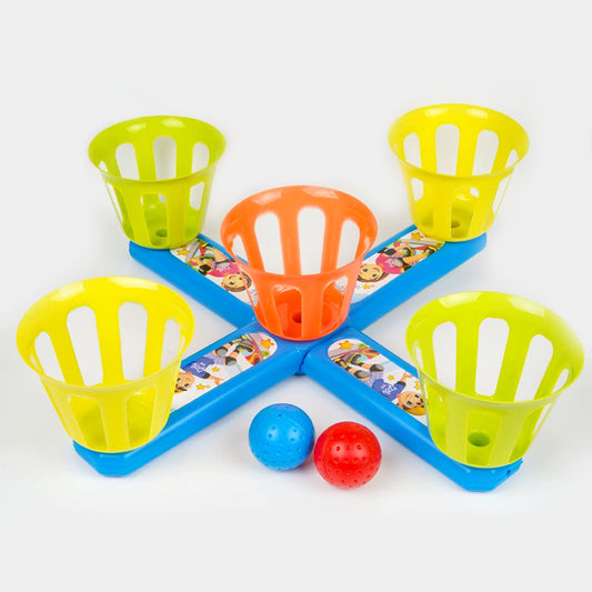 Ratna's 2 in 1 Basket & Bottle Ring toss Party Game for Kids and Adults