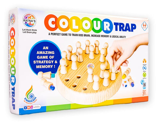 Ratna's Colour Trap Strategy & Memory Game for Kids, Memory Matchstick Chess Game for Boys & Girls Age 3 and Up Multicolor