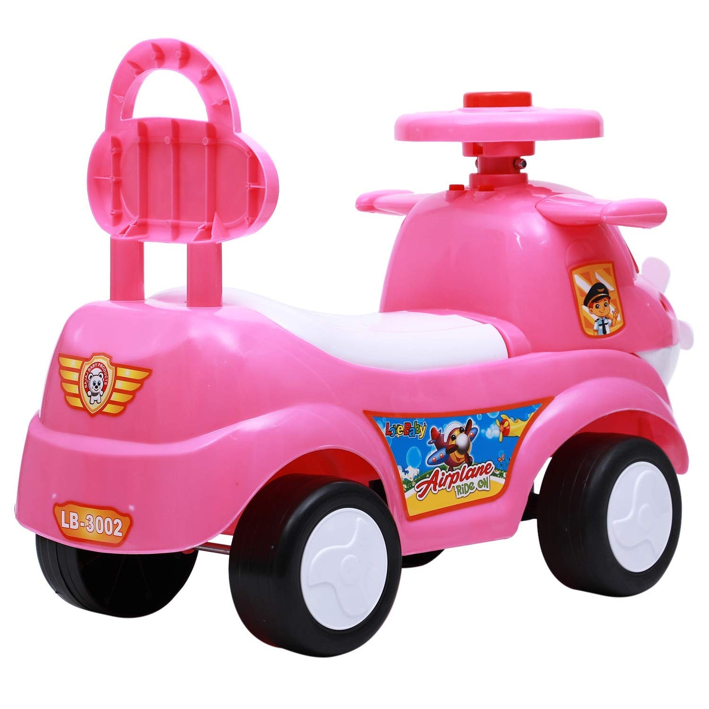 Airplane Ride on Scooter for Kids 1 to 5 Years Old Kids (Pink) - MRGTOYS