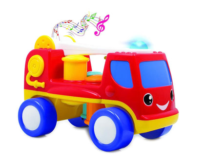 Giggles - Peg Basher Fire Engine, Hammer learning toy for kids, Light & Sound, 12 months & above, Infant and Preschool Toys