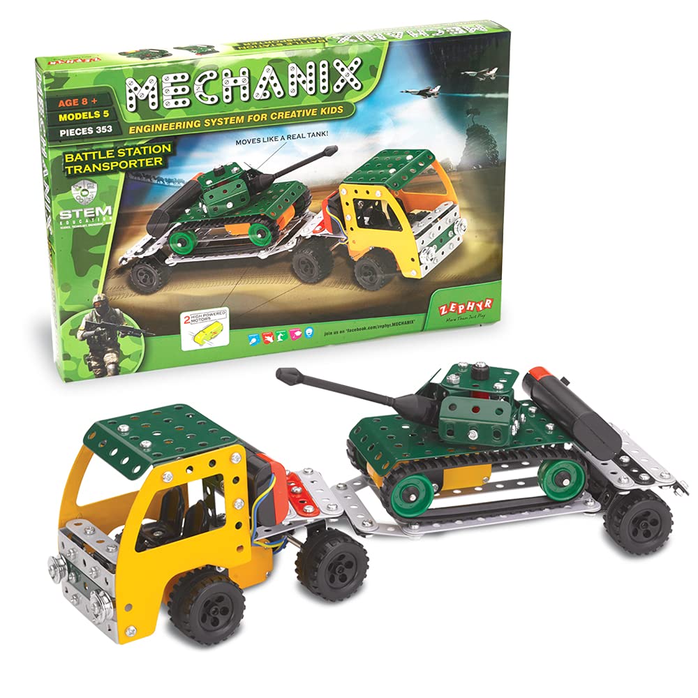 MECHANIX Battle Station Transporter, Car Toys, STEM Toys, Building Blocks, for 6+ yrs Boys and Girls (Multicolor)