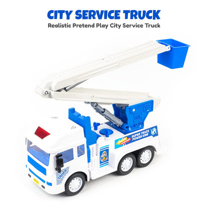 RATNA'S My First Wheels City Service Truck Power King 360 Degree Rotation Repair Lifter (Multicolor, Pack Of: 1)