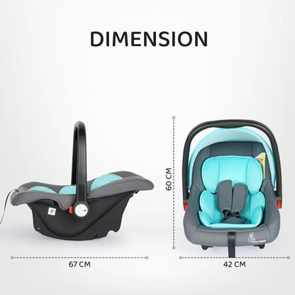 R for Rabbit Picaboo 4 in 1 Multipurpose Baby Carry Cot Cum Car Seat, Removable & Washable Cover, 3 Point Safety Belt, 4 position handle adjustment