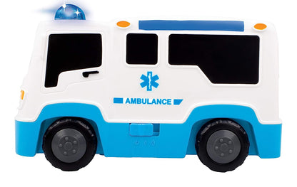 Giggles - Rescue Ambulance , Multicolour Vehicle with Lights and Sounds , Develops Motor Skills , 12 Months & Above , Infant and Preschool Toys