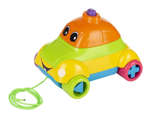 Giggles - Stack A Car, 2 in 1 Pull along toy, Walking, Shape sorting,Pretend Play, 12 months & above, Infant and Preschool Toys