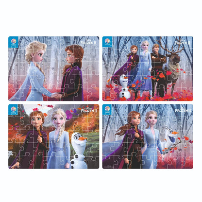 Ratna's 4 in 1 Disney Jigsaw Puzzle 140 Pieces for Kids. 4 Jigsaw Puzzles 35 Pieces Each (Frozen) - MRGTOYS