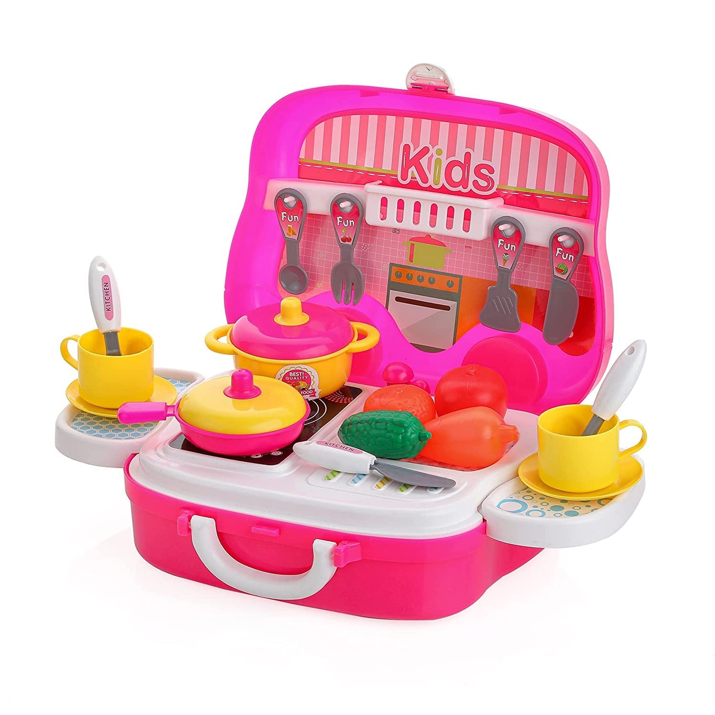 suitcase toy kitchen clay play dough