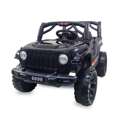 Electric Ride on Jeep for Kids with Music, Led Lights, Swing, Bluetooth Remote and 12V Battery Operated Car for1 to 4 Years Children to Drive - MRGTOYS