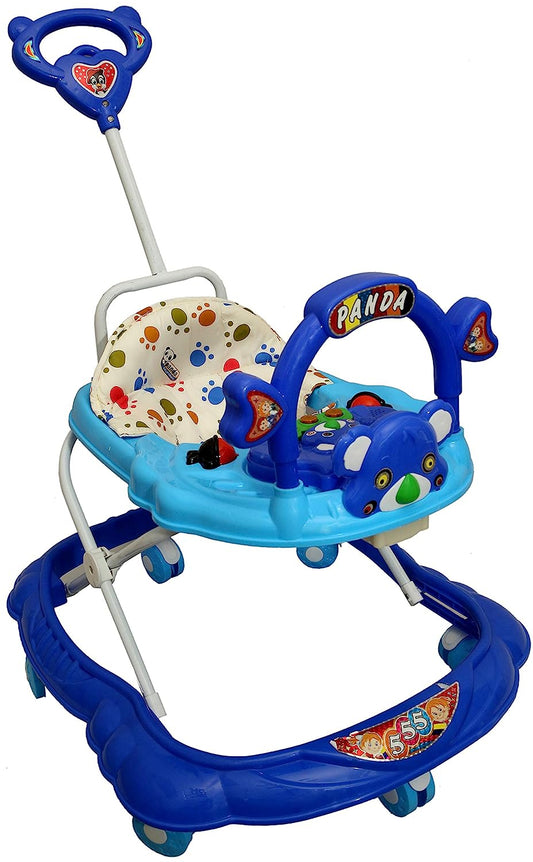 Teddy Baby Adjustable Walker - Music & Rattles with Parental Handle (555-BLUE) - MRGTOYS