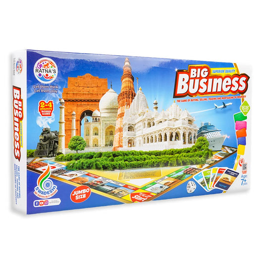 Ratna's Big Business Board Game Jumbo Size with Plastic Money Coins