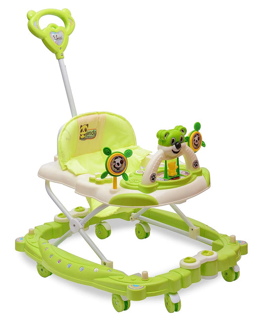 Rocker N Walker Baby Adjustable Height with Height Adjustable 6-18 Months Baby Walker Walker for Kids, Walker with Parental Push Handle | Activity Walker for Baby with Musical Boys Girls (Green) - MRGTOYS