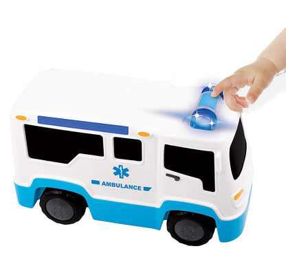 Giggles - Rescue Ambulance , Multicolour Vehicle with Lights and Sounds , Develops Motor Skills , 12 Months & Above , Infant and Preschool Toys