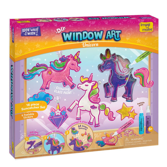 Imagimake Window Art Unicorn | Glass Painting Kit | Art and Craft Kit for Girls 6-8 | Toys for Girls | Sun Catcher Kit | Unicorn Gifts for Girls Age 6-8 | Birthday Gift for Girls 5+ Years