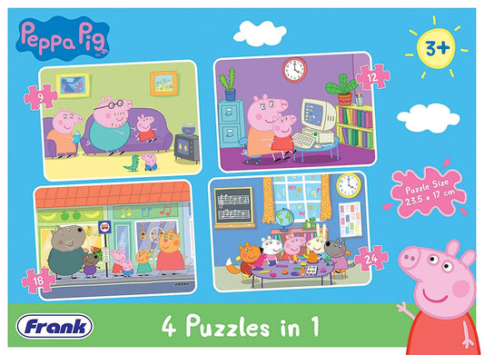 Frank Peppa Pig - 4 in 1 Puzzle (9, 12, 18, 24) (2537673)