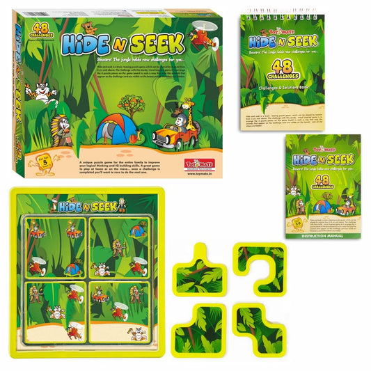 Toymate Hide & Seek Jungle- 48 Challenges- an Award Winning Brain Teasing Puzzle Game for Kids Age 5 Years & Above