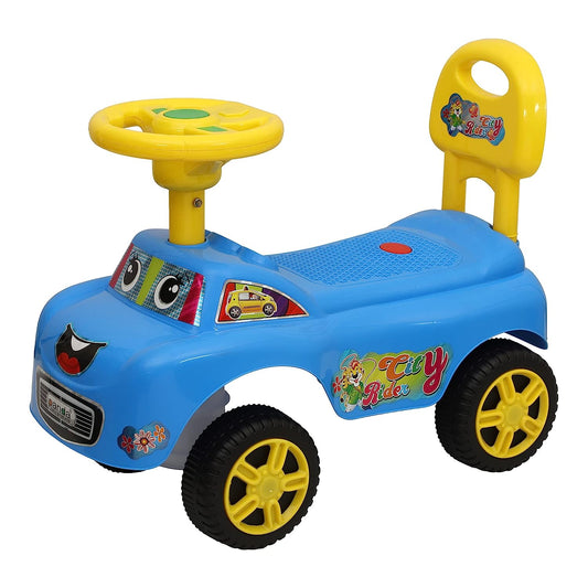 Magic Rider Push-Car Ride-On for Kids with Music 1-3 Years (City Blue) - MRGTOYS