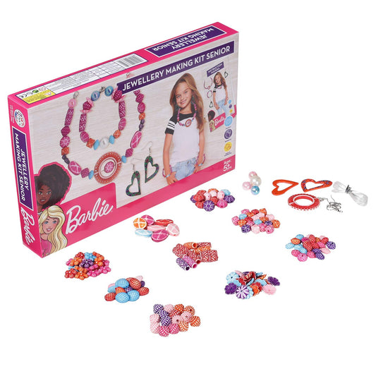 RATNA'S Acrylic Barbie Jewellery Making Kit Senior for Girls Make Necklace, Earrings and Bracelet for Girls Diy Kit, Multicolour