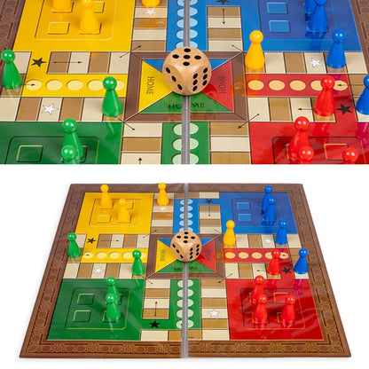 Toysbox Grand Ludo and Snakes & Ladders Board Game with Jumbo Size Wooden Dice to Play with Kids and Adults