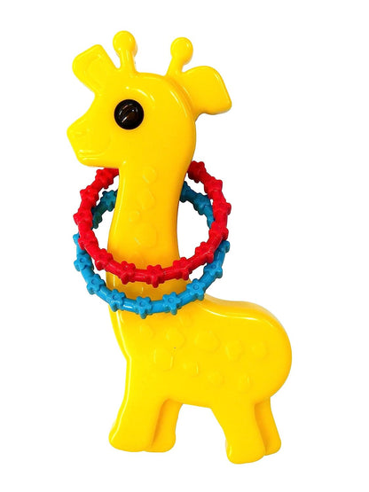 Giggles - Baby Giraffe Rattle , Colourful Animal rattle for New born baby, Stimulates Senses,Rattling sound, 6 months & above, Infant Toys